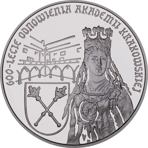 Moneta 10 zł 600-lcie Odnowienia Akademii Krakowskiej 1999 r.