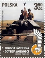 Koperta FDC 1 Dywizja pancerna Odyseja Wolności 2024