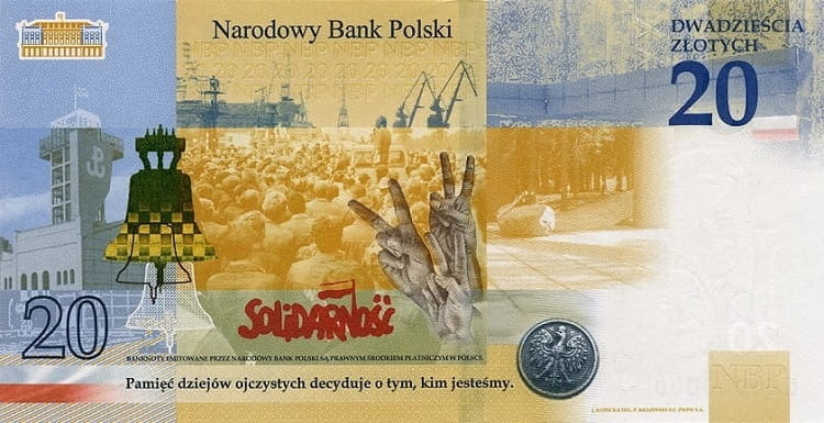 Banknot 20 zł Lech Kaczyński 2021
