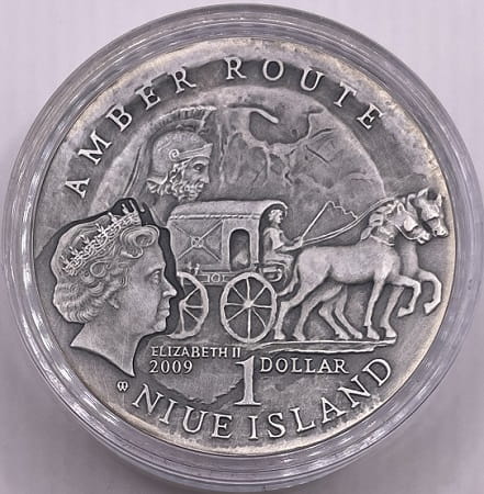 Moneta 1 dolar Szlak bursztynowy Elbląg 2009