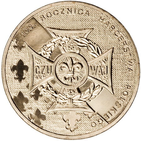Moneta 2 zł 100 rocznica Harcerstwa Polskiego 2010