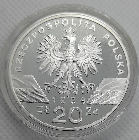 Moneta 20 zł Wilk 1999